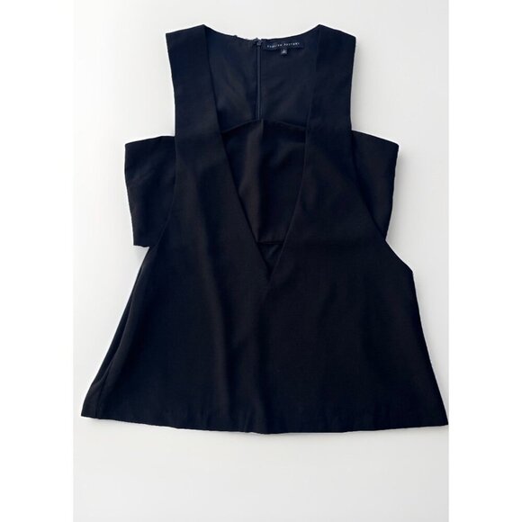 English Factory Women’s Black Cut Out Sleeveless Top Size L NWOT - Picture 1 of 11